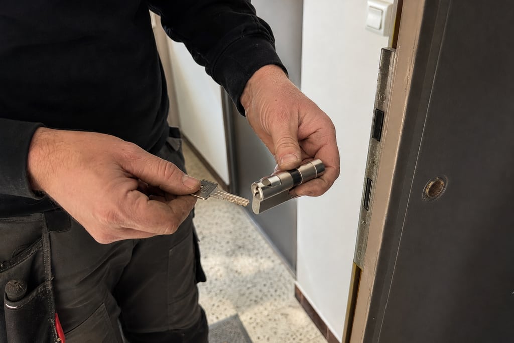 remplacement cylindre mains et clé de test